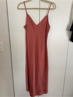Wilfred Slip Midi Dress in Dusty Rose